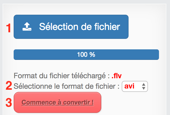 Comment convertir FLV en AVI en ligne